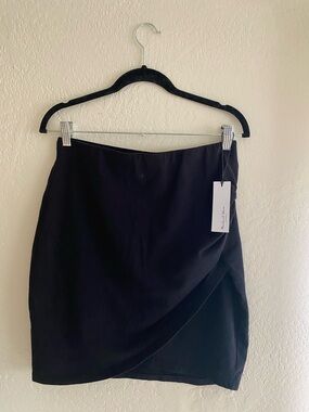 Black Women's Wrap Skirt - Classic Pencil Style